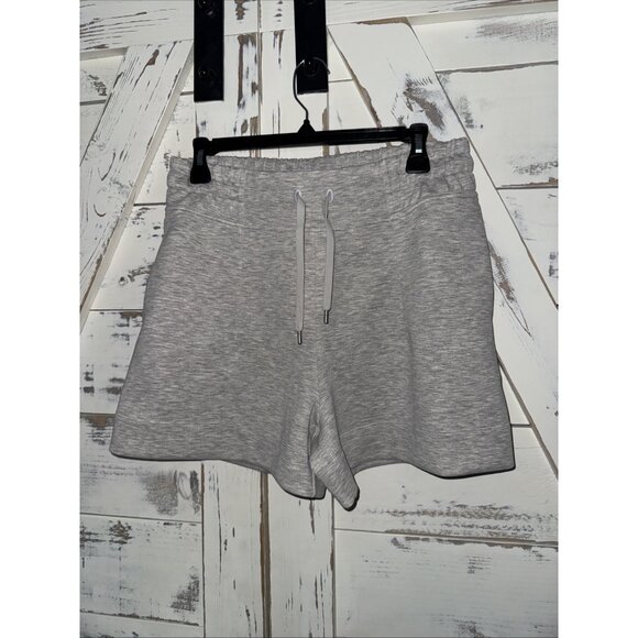 Lululemon Drawstring Silky Heather Gray Scuba High-Rise Short 3” Sz 8 - Picture 1 of 10
